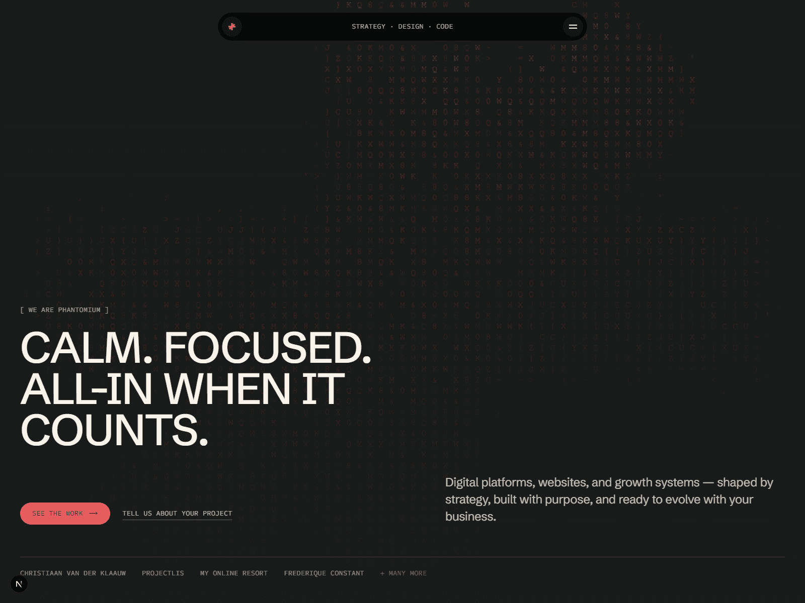 Phantomium — A Next.js rebuild of a digital studio's brand site, replacing Webflow and adding three-language support.